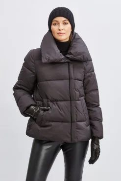 Elie Tahari Tahari Asymmetric Short Puffer Coat- Coats