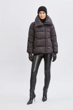 Elie Tahari Tahari Asymmetric Short Puffer Coat- Coats