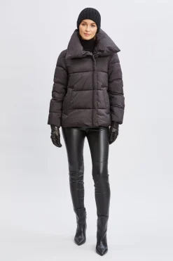 Elie Tahari Tahari Asymmetric Short Puffer Coat- Coats