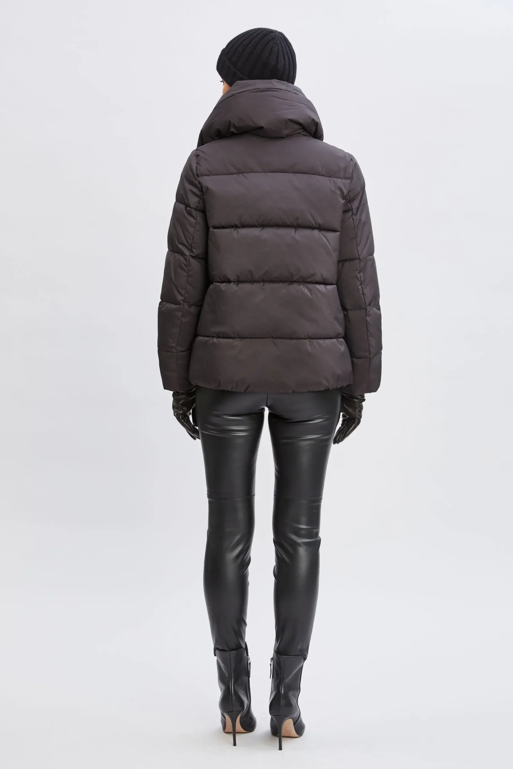 Elie Tahari Tahari Asymmetric Short Puffer Coat- Coats