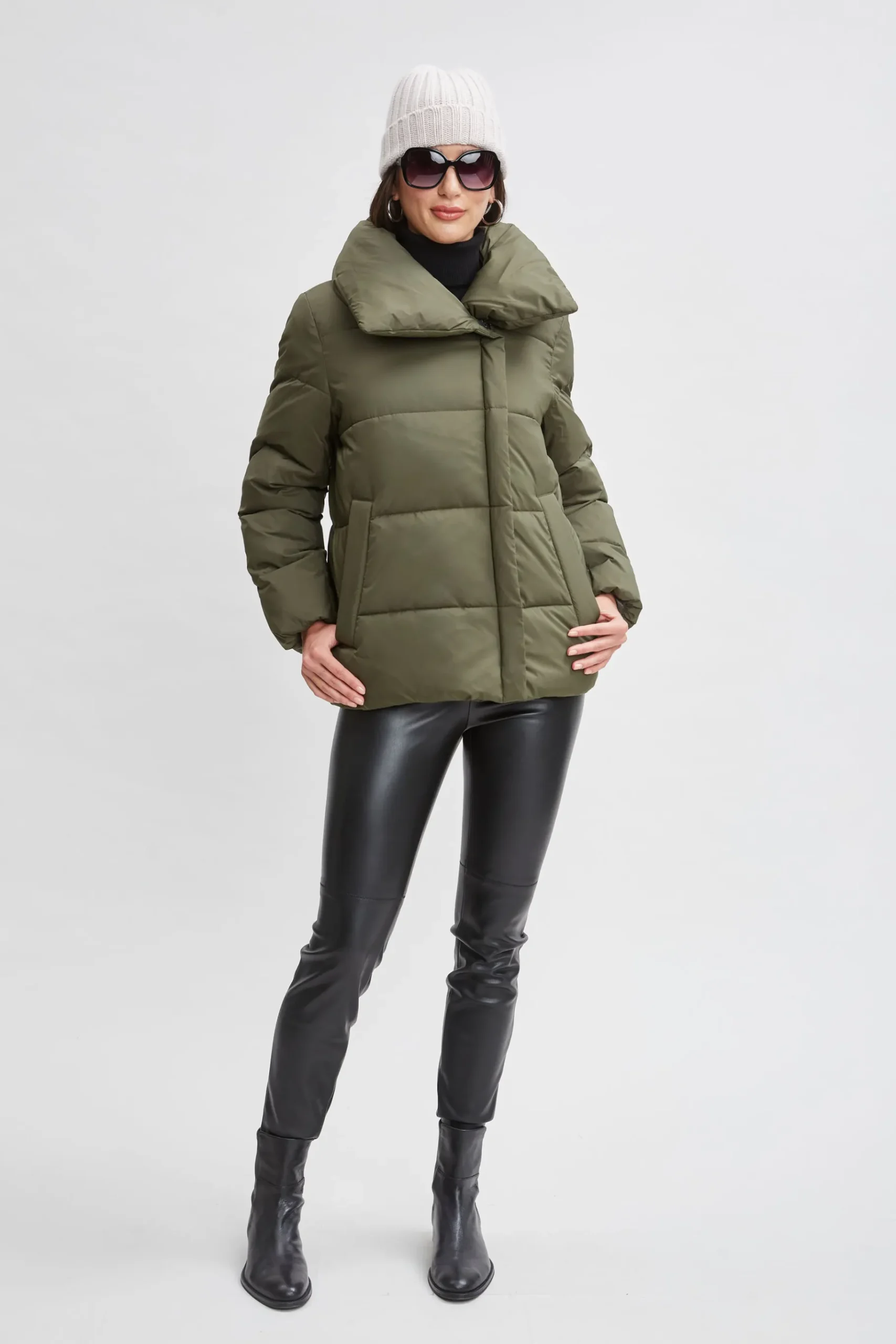 Elie Tahari Tahari Asymmetric Short Puffer Coat- Coats