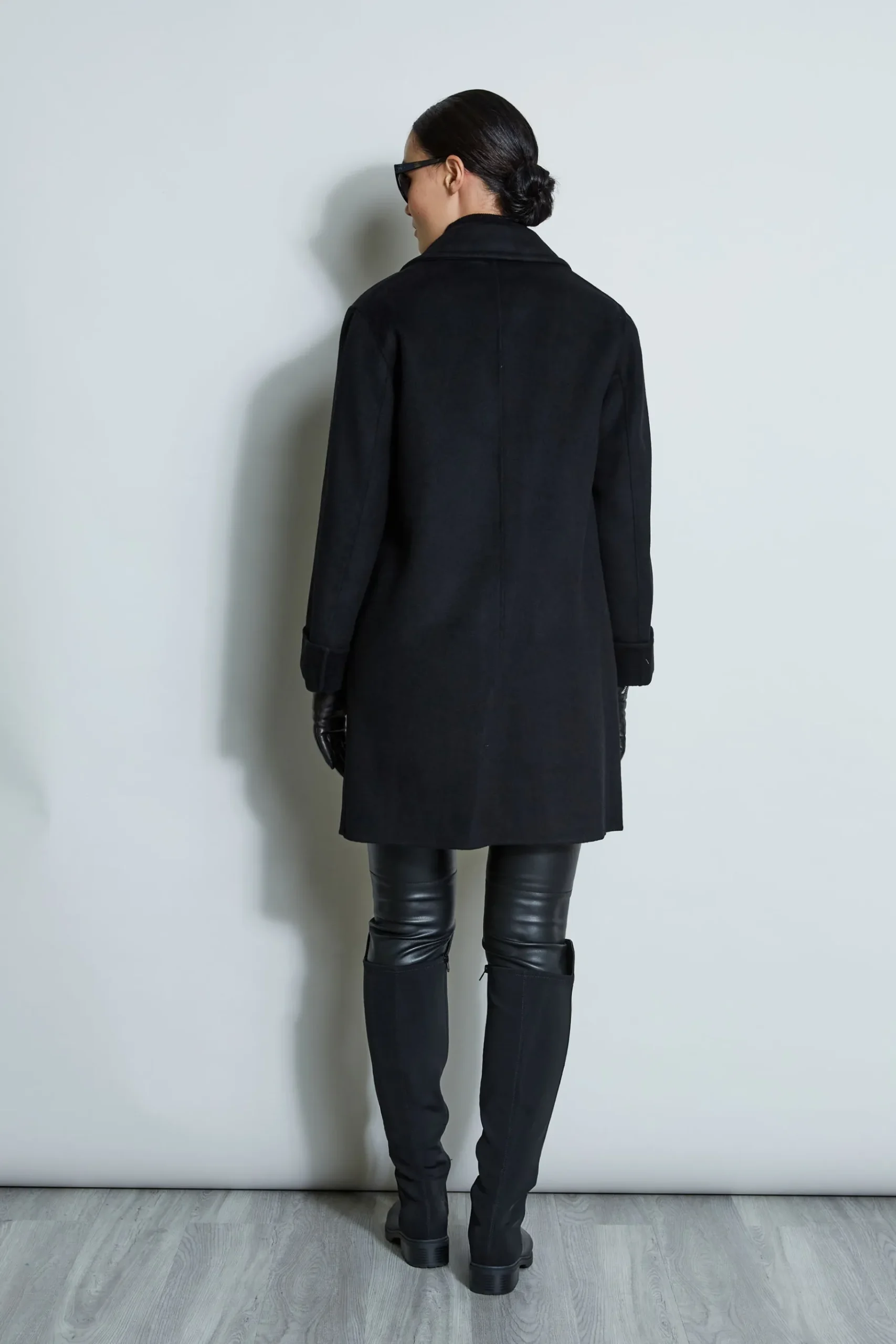 Elie Tahari Tahari Double Face Wool Blend Two Button Coat- Coats