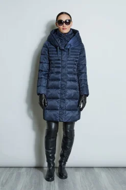 Elie Tahari Tahari Double Layer Long Puffer Coat- Coats