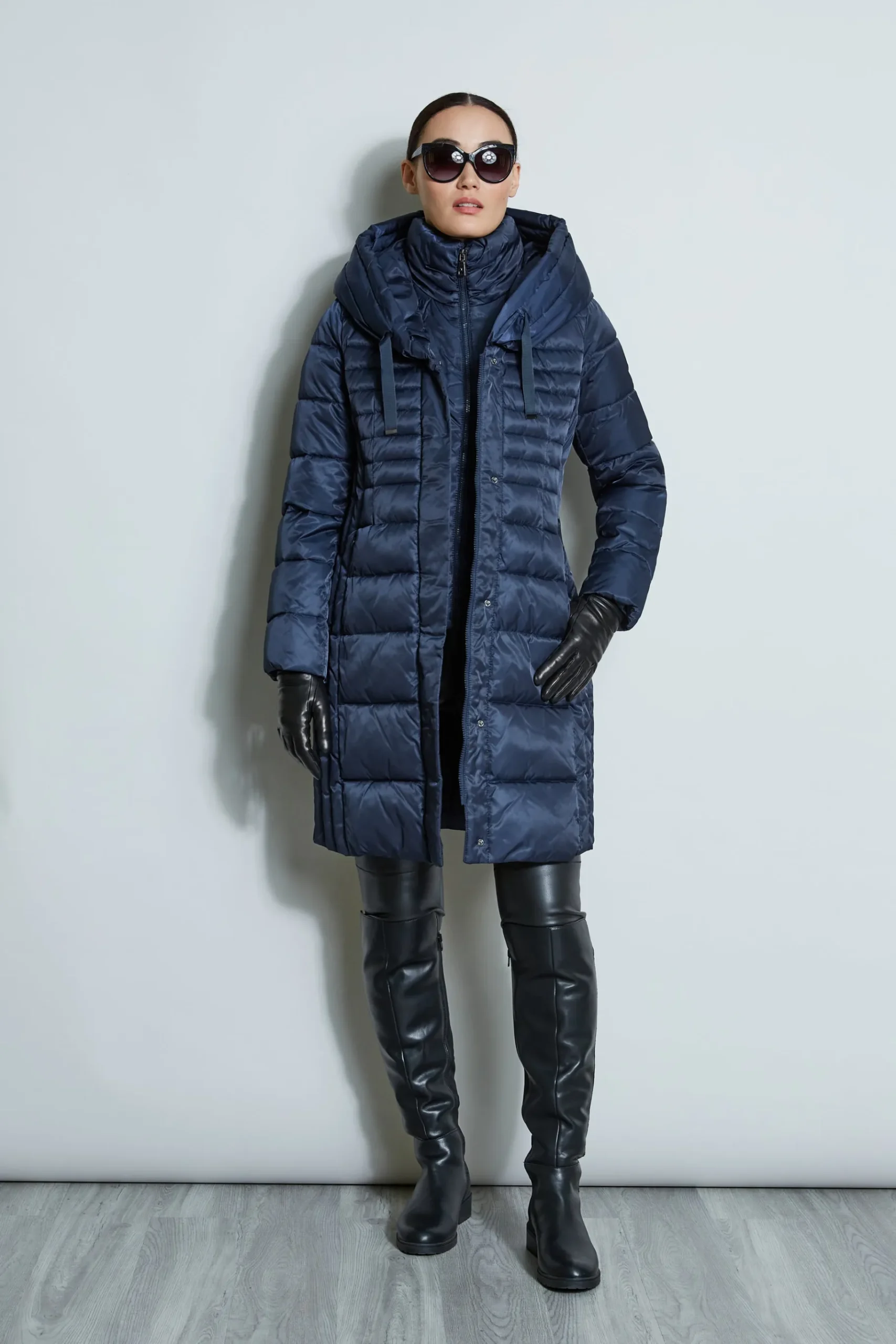 Elie Tahari Tahari Double Layer Long Puffer Coat- Coats