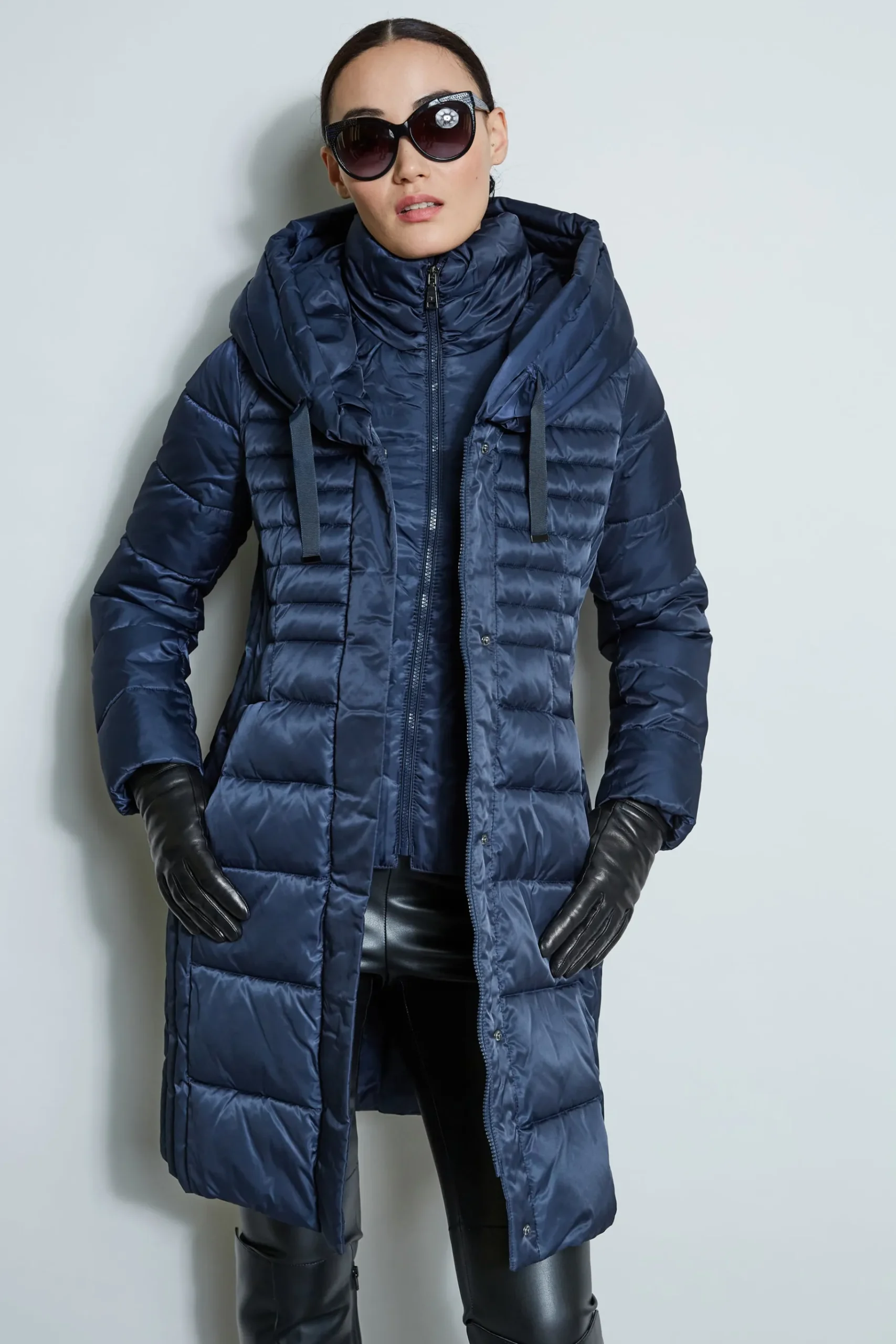 Elie Tahari Tahari Double Layer Long Puffer Coat- Coats