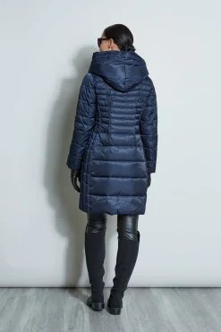 Elie Tahari Tahari Double Layer Long Puffer Coat- Coats