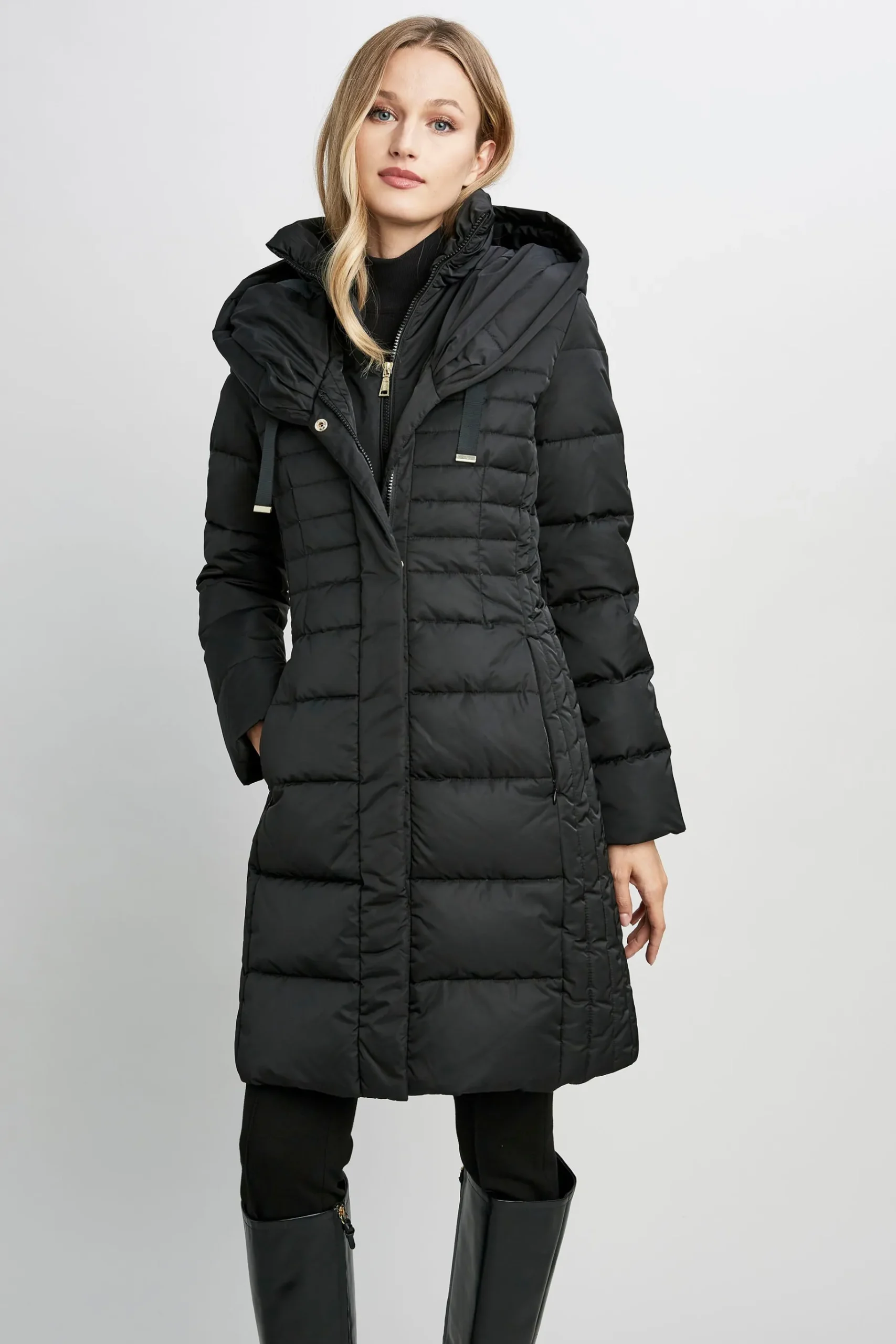 Elie Tahari Tahari Double Layer Long Puffer Coat- Coats