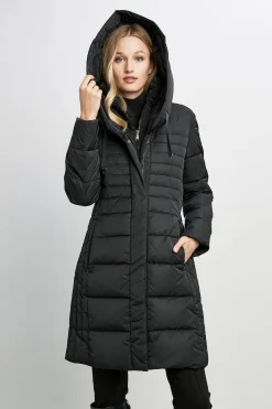 Elie Tahari Tahari Double Layer Long Puffer Coat- Coats
