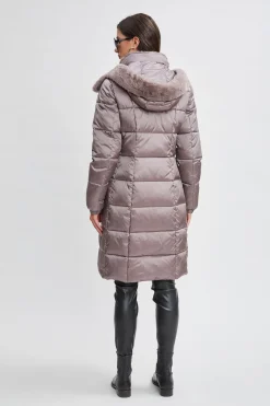 Elie Tahari Tahari Faux Fur Trimmed Puffer Coat- Coats
