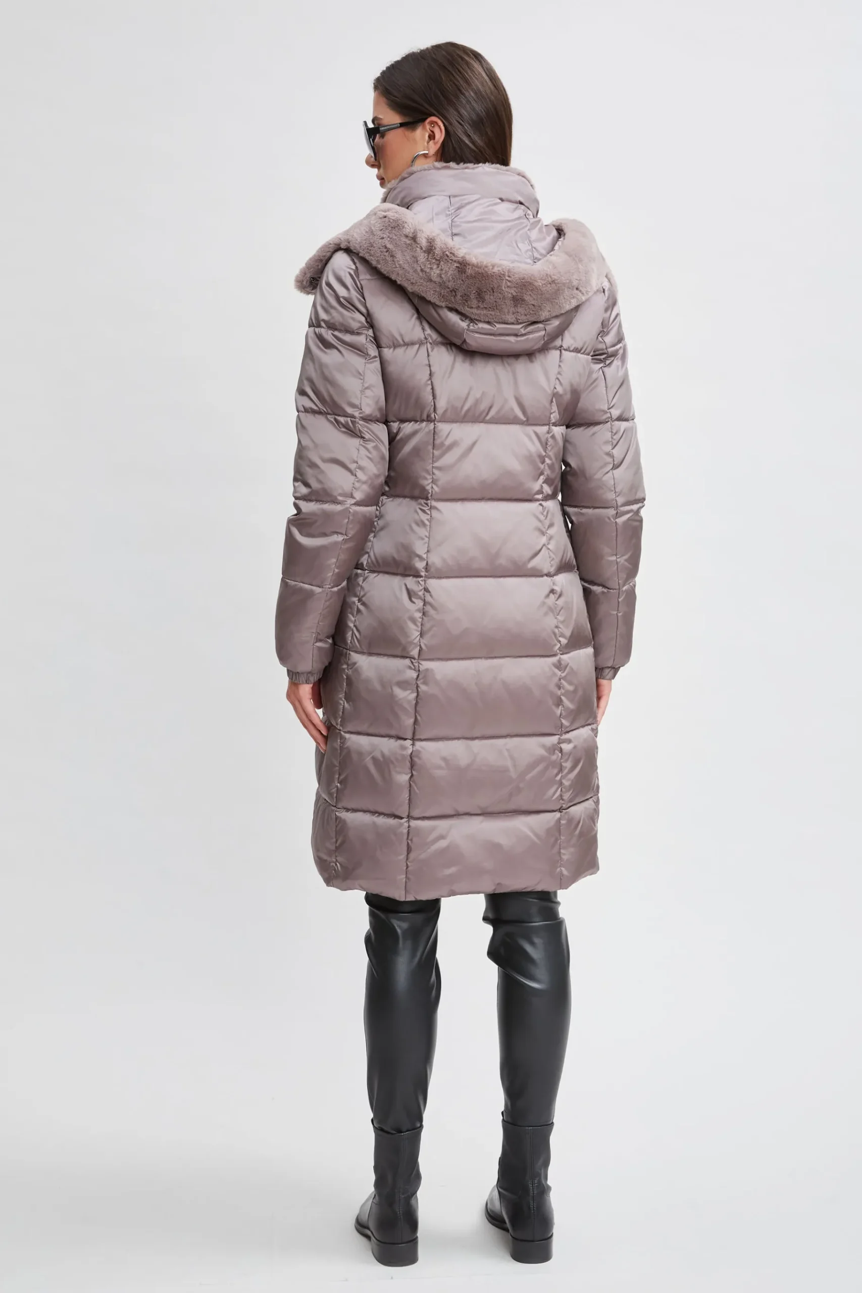 Elie Tahari Tahari Faux Fur Trimmed Puffer Coat- Coats