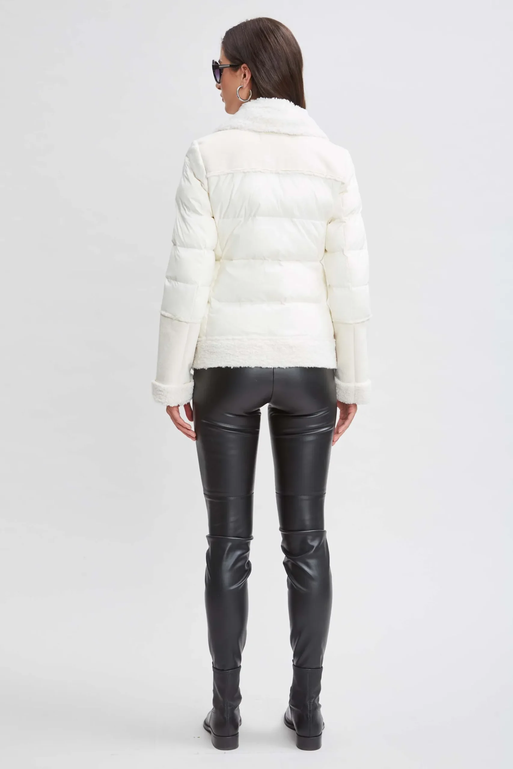 Elie Tahari Tahari Faux Shearling Puffer Coat- Coats