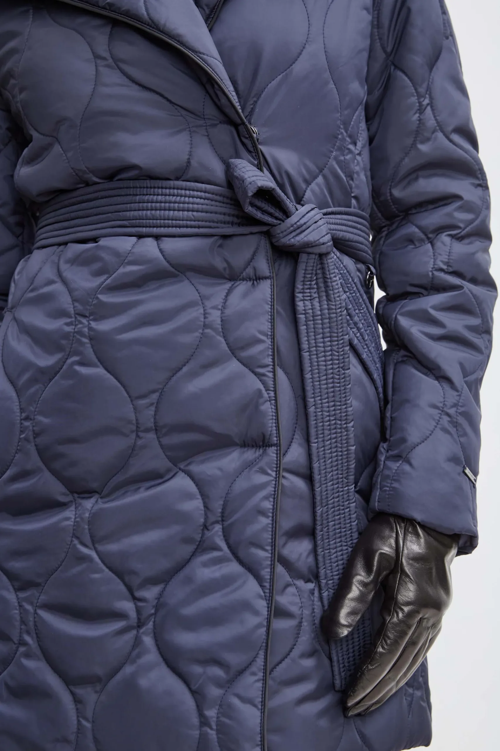 Elie Tahari Tahari Lightweight Quilted Wrap Puffer Coat- Coats