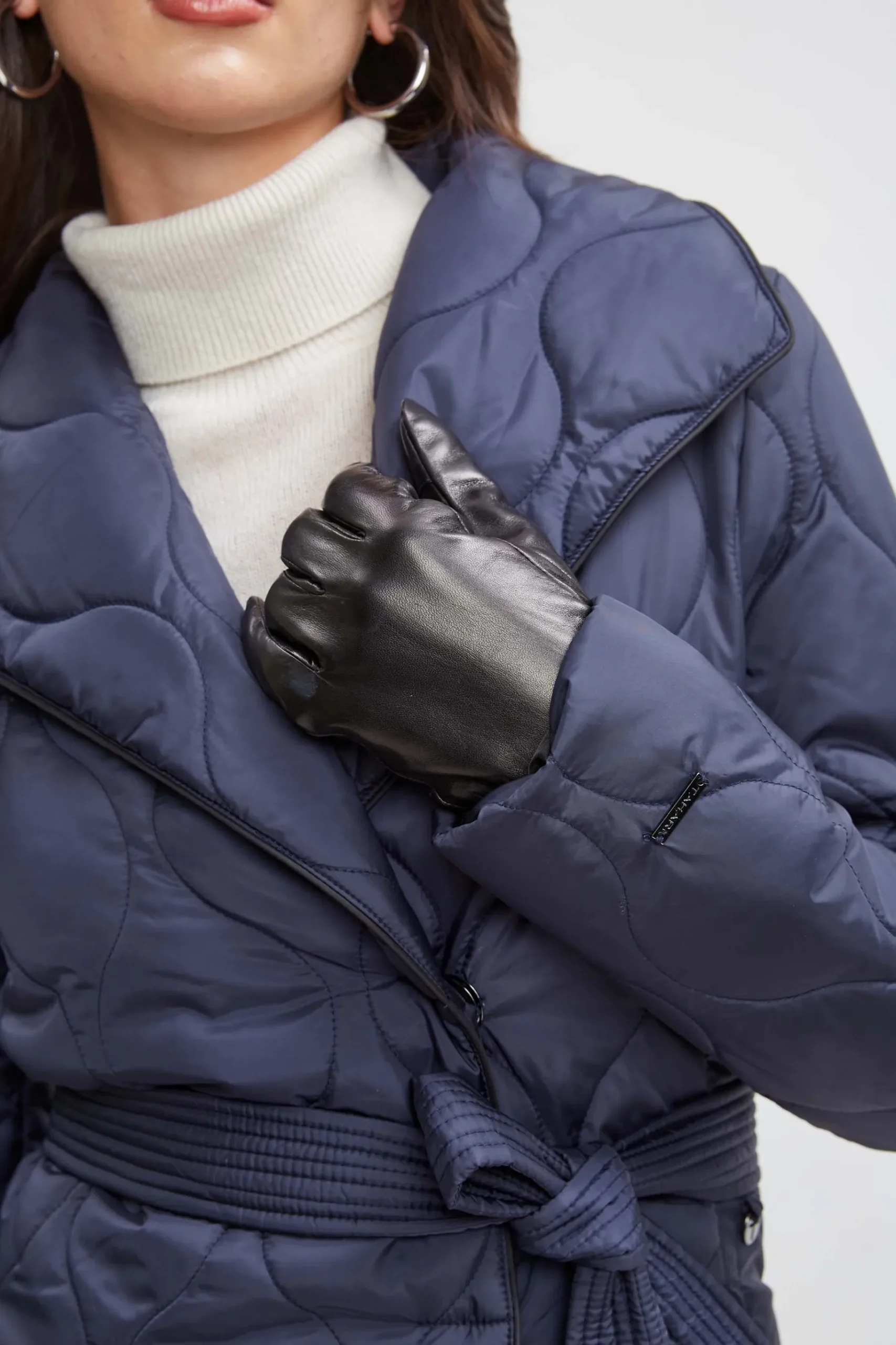 Elie Tahari Tahari Lightweight Quilted Wrap Puffer Coat- Coats