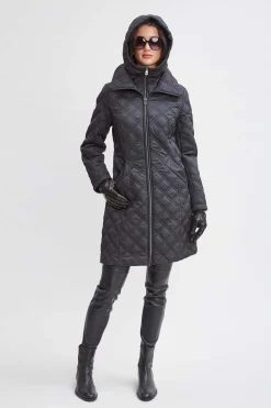 Elie Tahari Tahari Quilted Puffer Coat- Coats