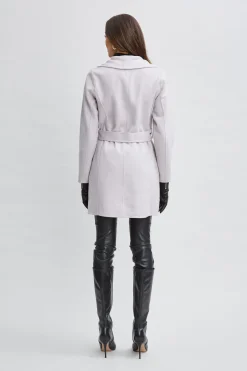 Elie Tahari Tahari Wool Blend Wrap Coat- Coats