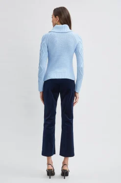Elie Tahari Texture Turtleneck Wool Sweater- Tops & Sweaters