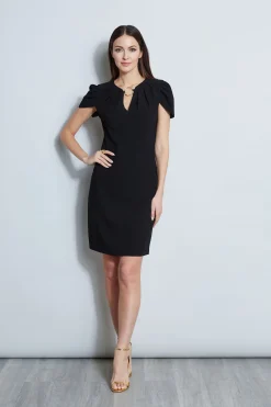 Elie Tahari Tulip Ring Shift Dress- Dresses & Jumpsuits|Short Sleeve Dresses