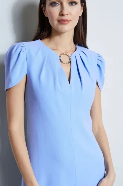 Elie Tahari Tulip Ring Shift Dress- Dresses & Jumpsuits|Short Sleeve Dresses
