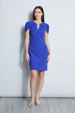 Elie Tahari Tulip Ring Shift Dress- Dresses & Jumpsuits|Short Sleeve Dresses