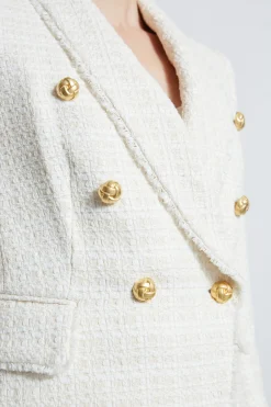 Elie Tahari Tweed Double Breasted Blazer- Jackets & Blazers