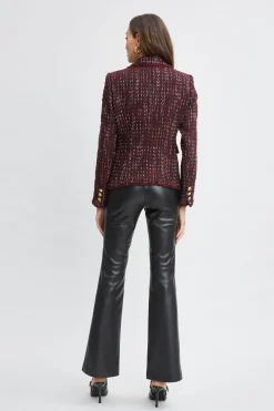 Elie Tahari Tweed Single Button Blazer- Jackets & Blazers|Suiting