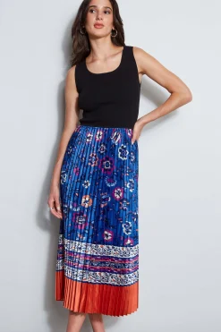 Elie Tahari Twilight Pleated Dress- Sleeveless Dresses|Dresses & Jumpsuits