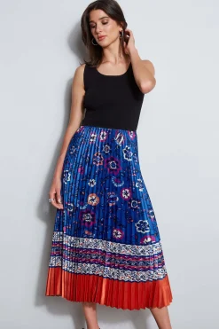 Elie Tahari Twilight Pleated Dress- Sleeveless Dresses|Dresses & Jumpsuits