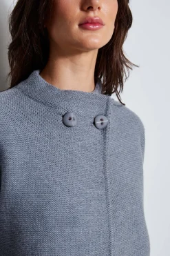 Elie Tahari Two Button Wool Sweater- Tops & Sweaters|Suiting