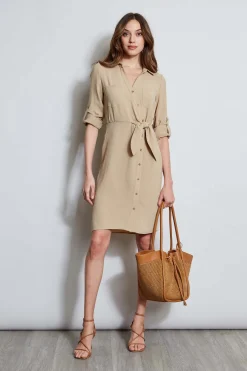 Elie Tahari Utility Tie Shirt Dress- Dresses & Jumpsuits