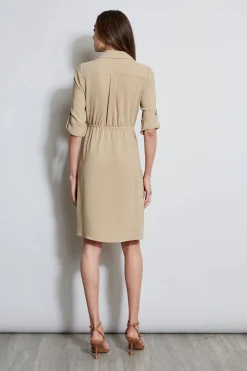 Elie Tahari Utility Tie Shirt Dress- Dresses & Jumpsuits