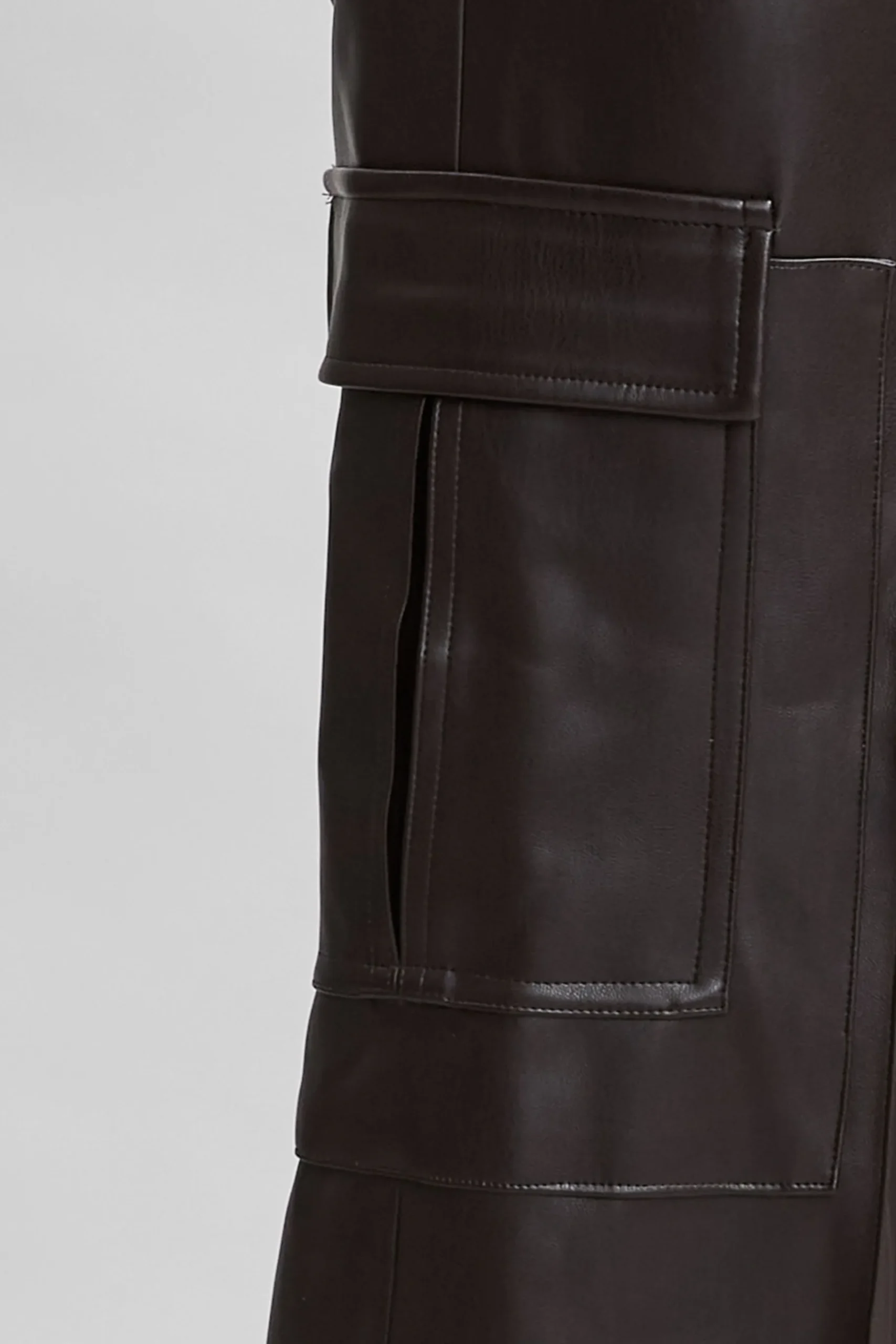 Elie Tahari Vegan Leather Cargo Pant- Bottoms