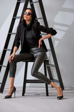 Elie Tahari Vegan Leather Legging- Bottoms