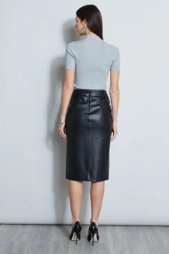 Elie Tahari Vegan Leather Pencil Skirt- Bottoms