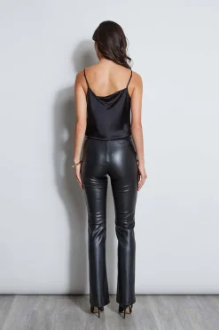 Elie Tahari Vegan Leather Seam Pant- Bottoms|Suiting