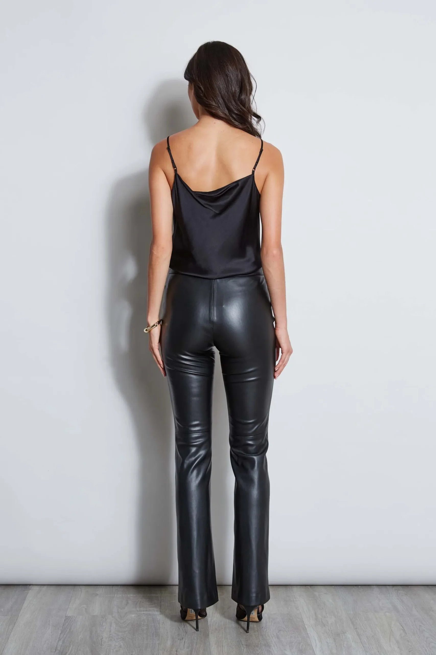 Elie Tahari Vegan Leather Seam Pant- Bottoms|Suiting