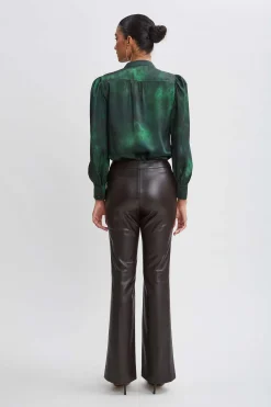 Elie Tahari Vegan Leather Seam Pants- Bottoms