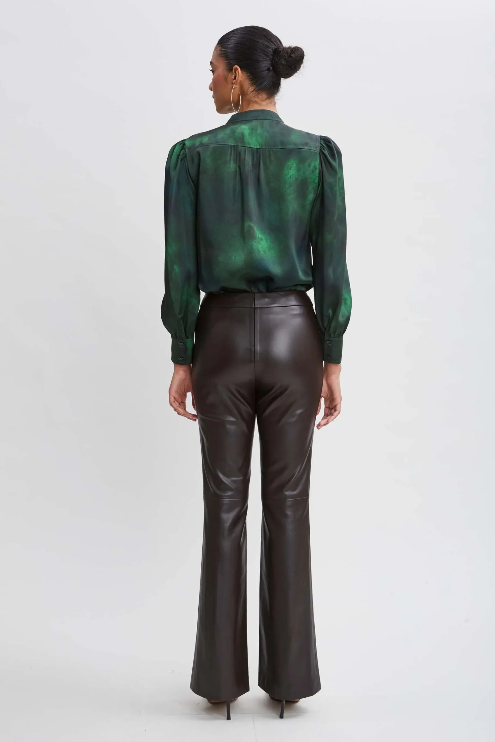 Elie Tahari Vegan Leather Seam Pants- Bottoms