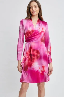 Elie Tahari Venetian Glass Mock Wrap Dress- Dresses & Jumpsuits