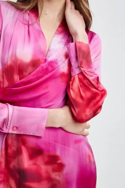 Elie Tahari Venetian Glass Mock Wrap Dress- Dresses & Jumpsuits