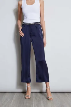 Elie Tahari Washed Satin Fluid Pant- Bottoms