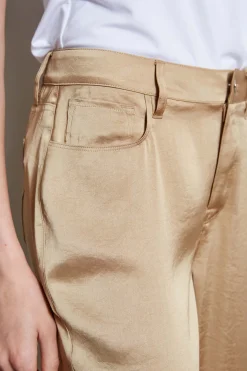 Elie Tahari Washed Satin Fluid Pant- Bottoms