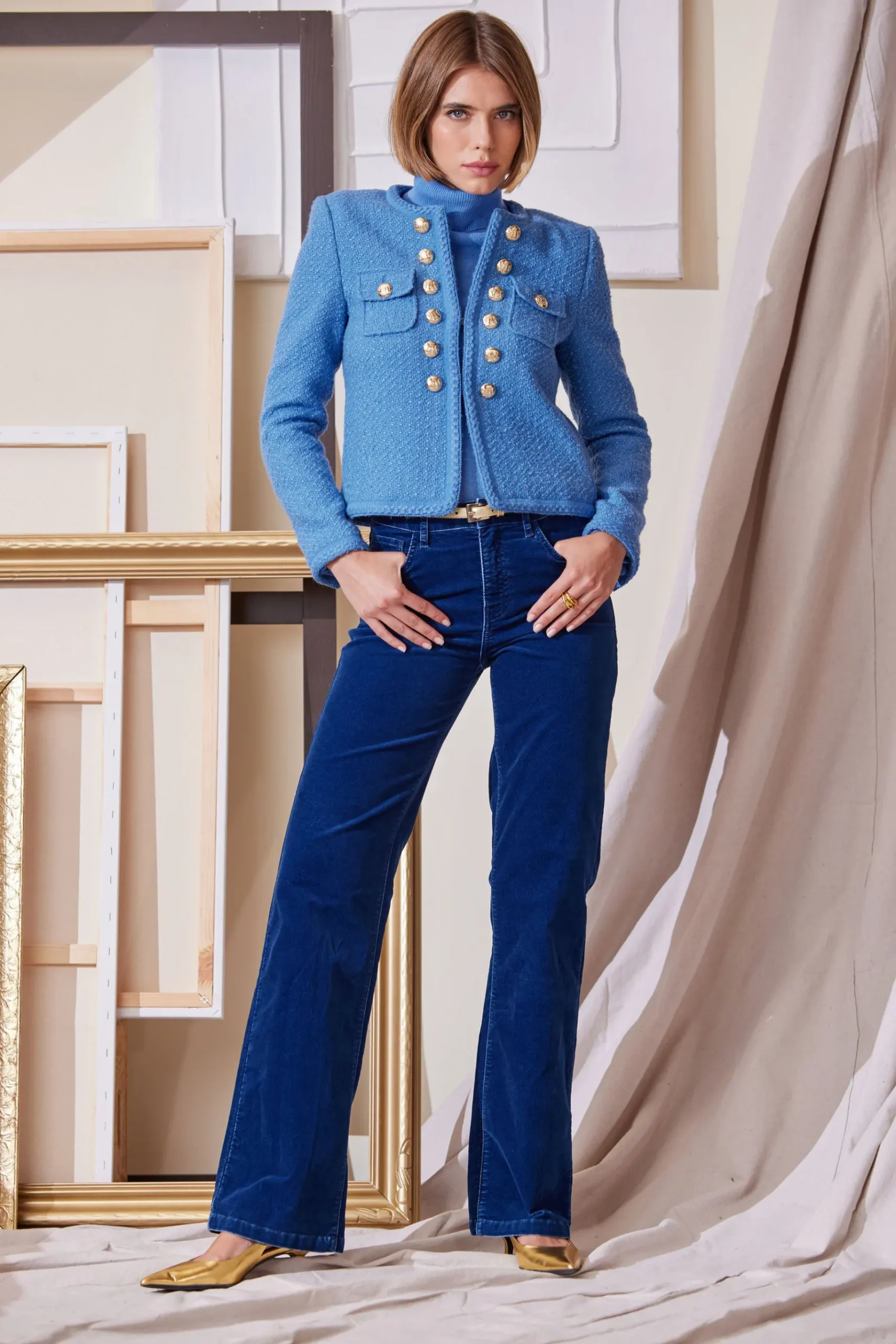 Elie Tahari Washed Velvet Pant- Bottoms