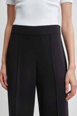 Elie Tahari Wide Leg Slit Pant- Bottoms|Suiting