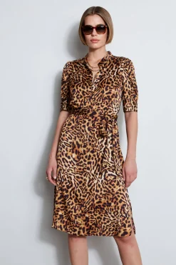 Elie Tahari Wildcat Shirt Dress- Dresses & Jumpsuits|Short Sleeve Dresses