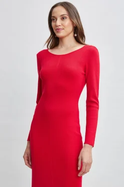 Elie Tahari Wool Draped Chain Sweater Dress- Dresses & Jumpsuits