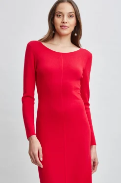 Elie Tahari Wool Draped Chain Sweater Dress- Dresses & Jumpsuits