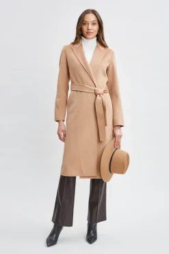 Elie Tahari Wool Wrap Coat- Coats